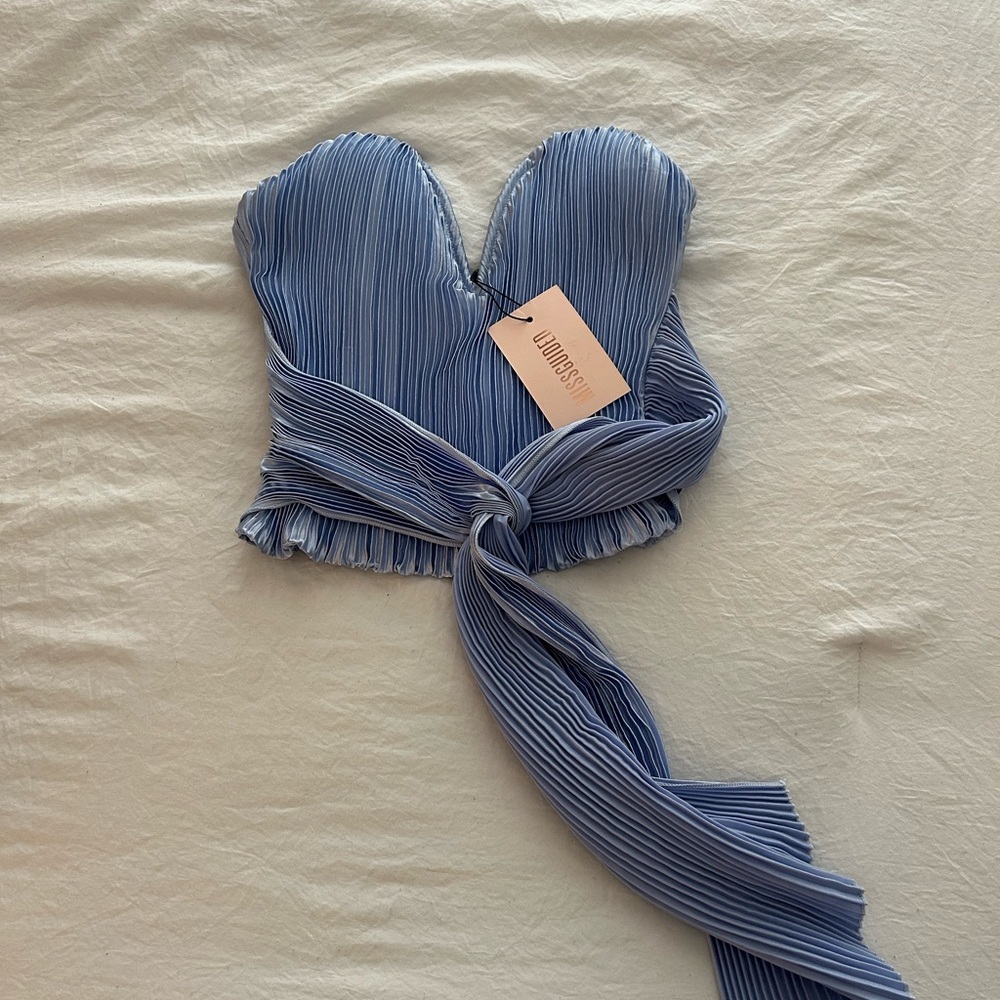 Missguided Plisse Corset Top